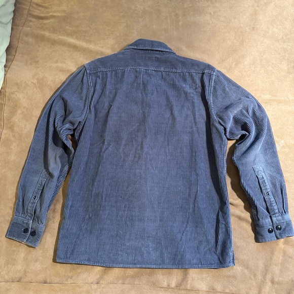 Men's Banana Republic Organic Cotton Corduroy Button Up Shirt, Blue, Size M - Picture 5 of 7